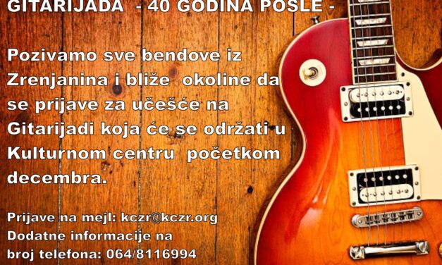 Počele prijave za učešće na  Gitarijadi