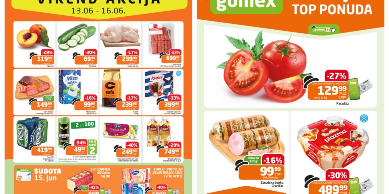 Gomex vikend akcija i nedeljna top ponuda