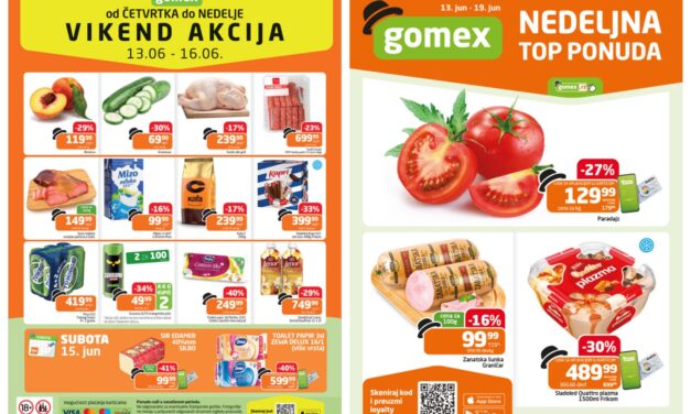 Gomex vikend akcija i nedeljna top ponuda