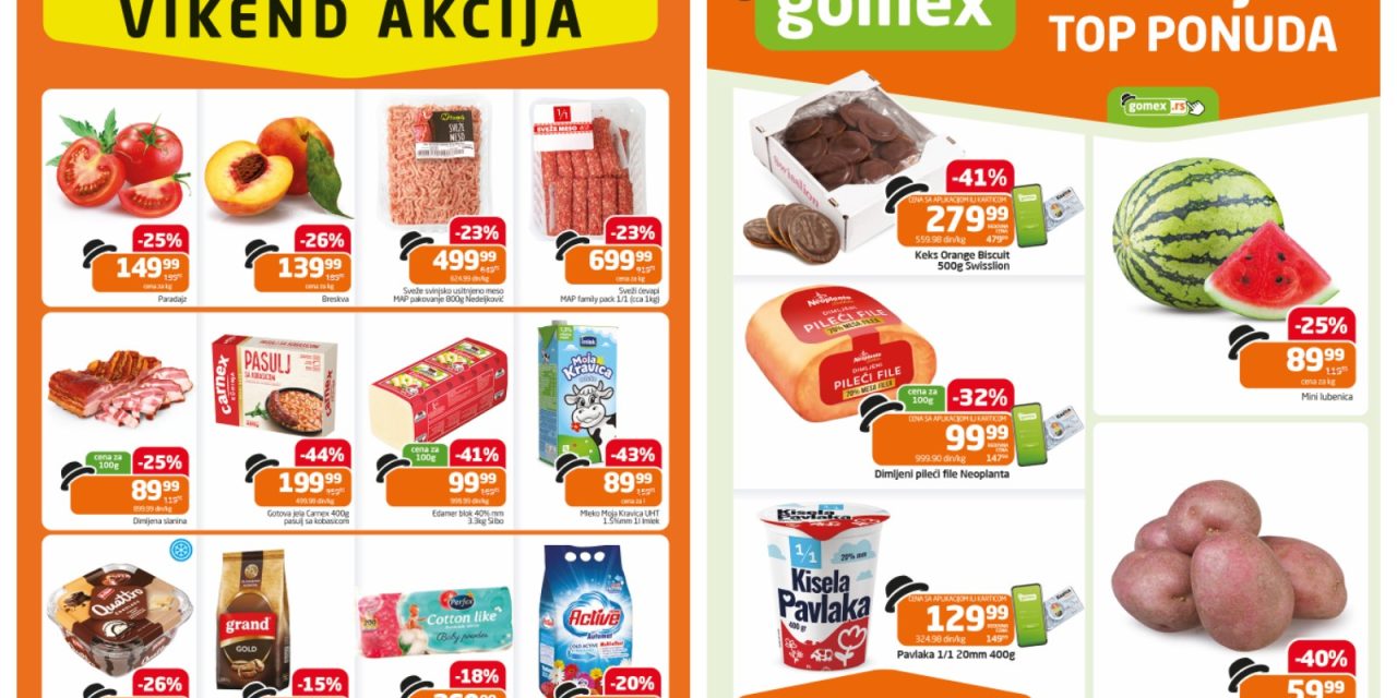 Gomex nedeljna top ponuda i vikend akcija