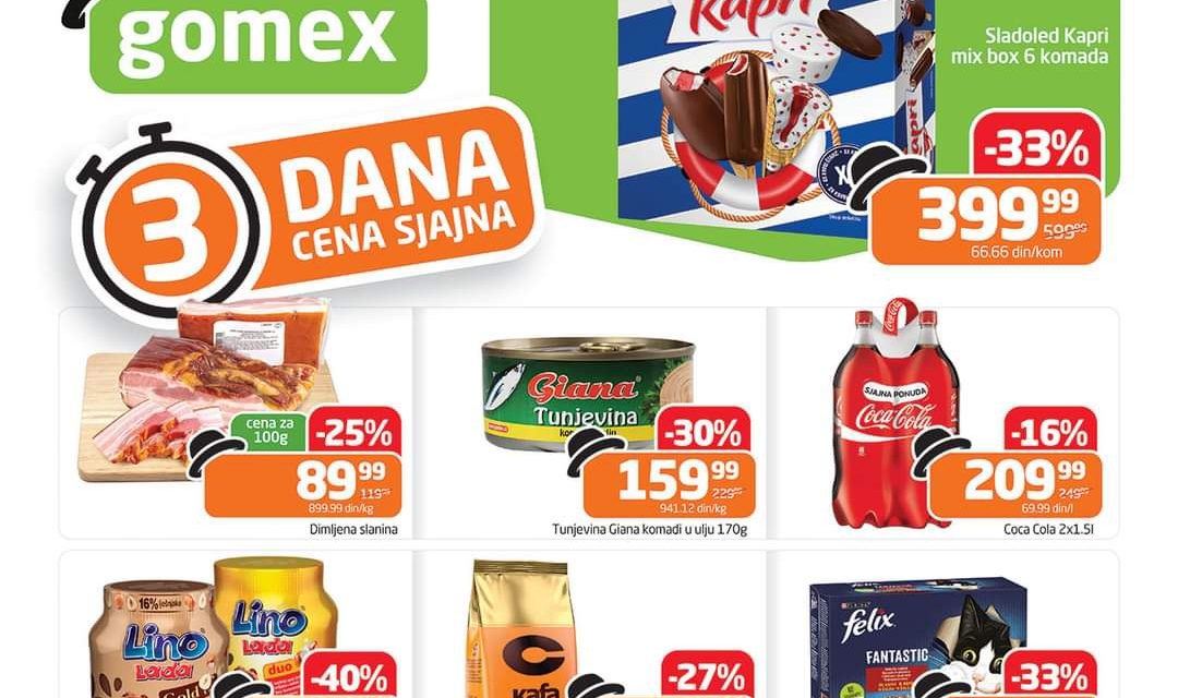  Gomex akcija: Tri dana cena sjajna