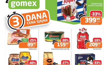  Gomex akcija: Tri dana cena sjajna