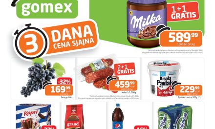 Gomex akcija: 3 dana cena sjajna