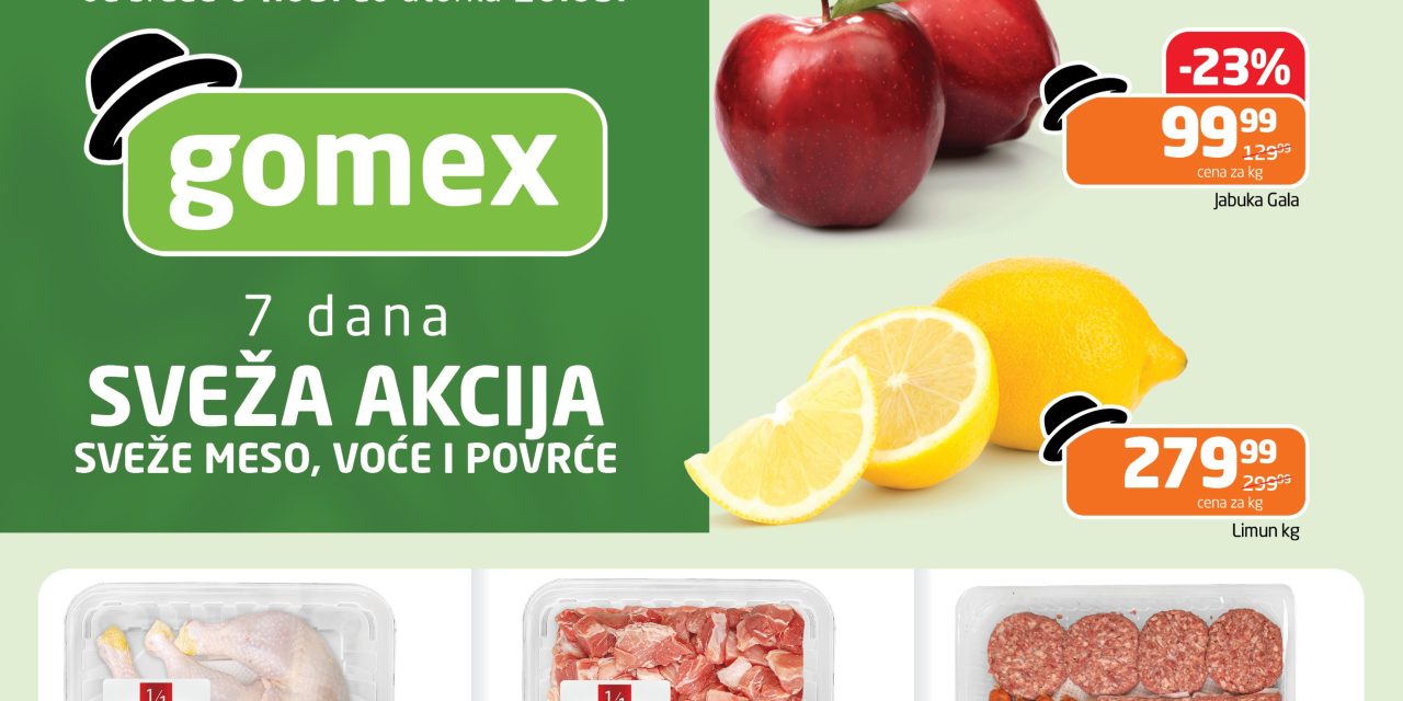 Još jedna akcija sniženog mesa, voća i povrća u Gomexovim marketima