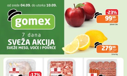 Još jedna akcija sniženog mesa, voća i povrća u Gomexovim marketima