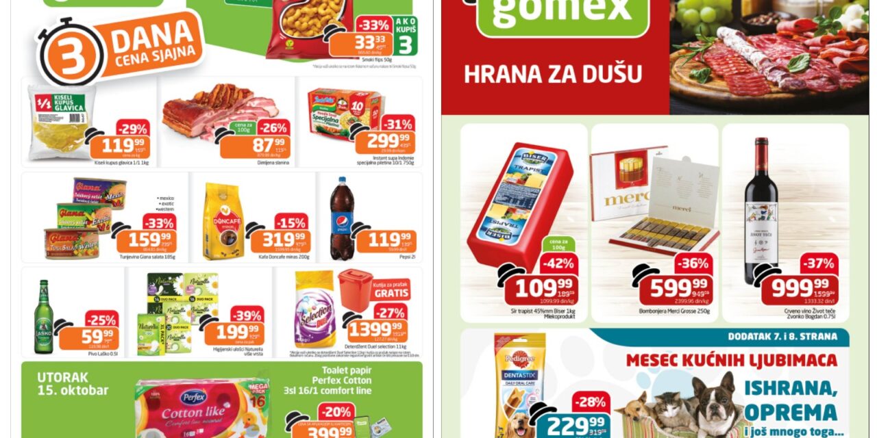 Nove akcije u Gomexu- Pogledajte koji proizvodi su na sniženju