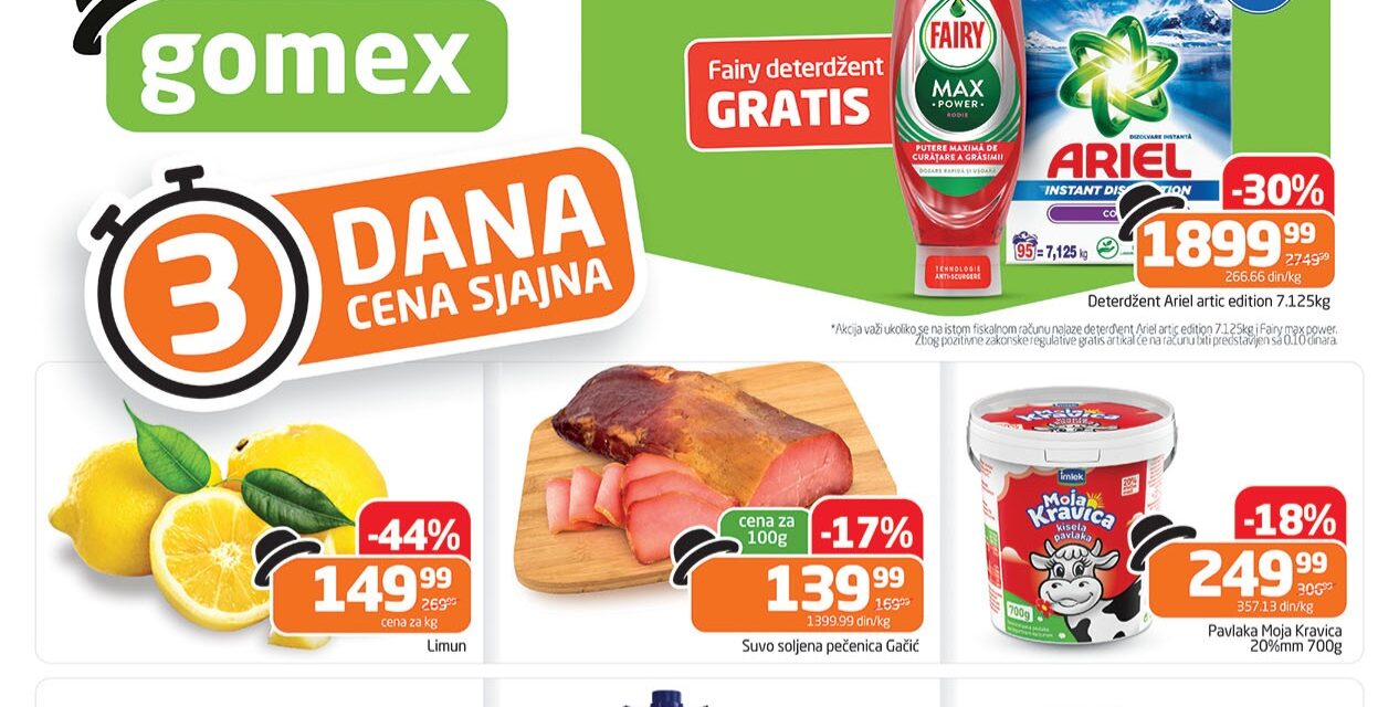 Počela nova Gomex akcija: Tri dana sjajna cena