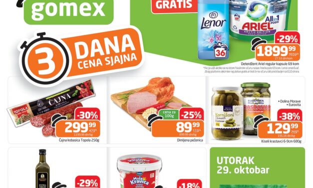 Nova Gomexova akcija- Pogledajte koji proizvodi su na akciji