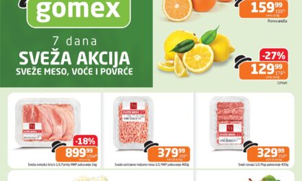 Svež izbor mesa, voća i povrća i ove nedelje u Gomex marketima