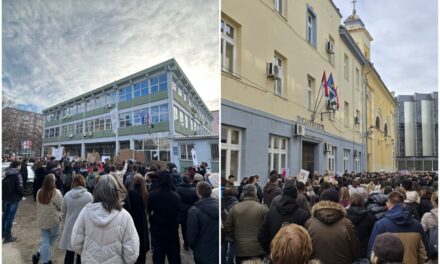 U Zrenjaninu blokirana gimnazija, studenti se okupili ispred Tehničkog fakulteta