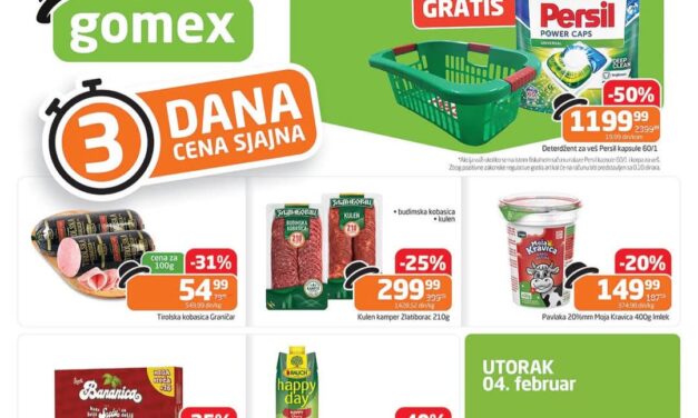 GOMEX AKCIJA-Odaberite proizvode koji su na akciji do srede